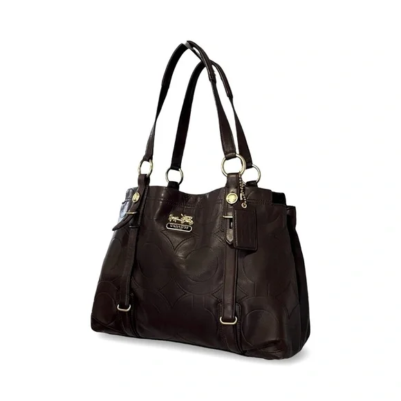 Coach Dark Brown Leather Shoulder Bag - Picture 3 of 11